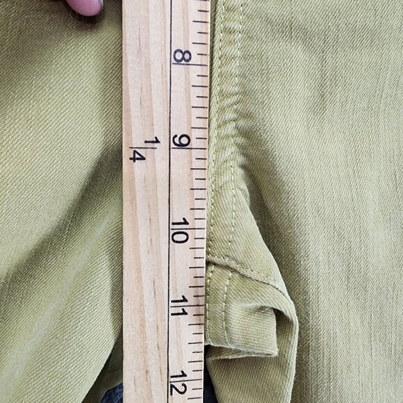 Soft Surroundings Jeans Womens Medium Petite Green Stretch Mid Straight *GUC* - Picture 4 of 11